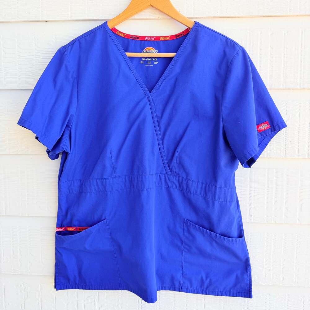 Dickies EDS Signature 86806 Galaxy Blue Scrub Top XL